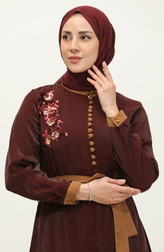 Tuniek Met Pailletten Claret Red T1034 730