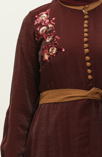 Tuniek Met Pailletten Claret Red T1034 730