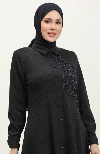 Taş Detaylı Tunik Lacivert T1016