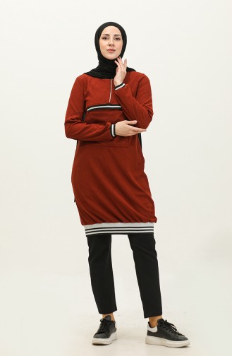 Front Pocket Detailed Tunic Tile T1406 785