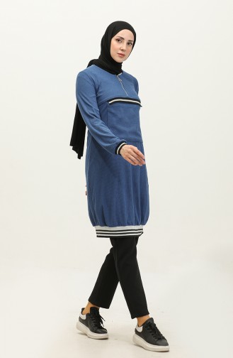 Voorzak Gedetailleerde Tuniek Blauw T1406 788