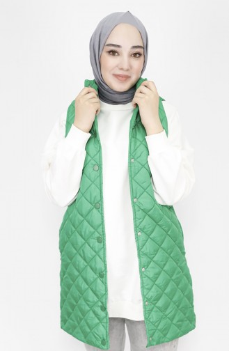 Quilted Fabric Pocket Vest 71150-02 Green 71150-02