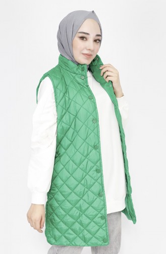 Quilted Fabric Pocket Vest 71150-02 Green 71150-02