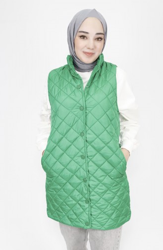 Quilted Fabric Pocket Vest 71150-02 Green 71150-02