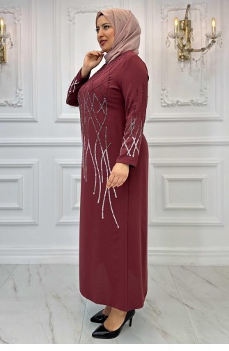 Amine Hüma Berrin Hijab-avondjurk Dusty Rose 3170