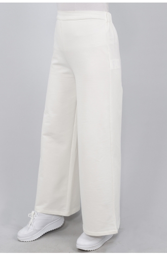 Noktae Two Thread Fabric Casual Trousers 30007-01 Ecru 30007-01