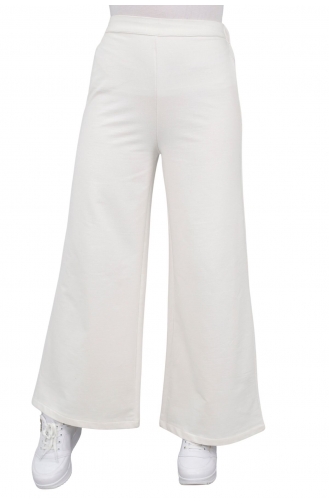 Noktae Two Thread Fabric Casual Trousers 30007-01 Ecru 30007-01