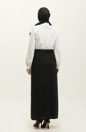 Feride Buttoned Women`s Skirt 4202-01 Black 4202-01
