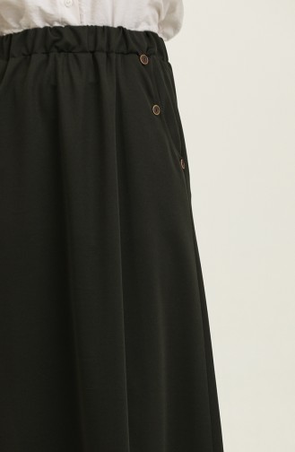 Feride Buttoned Women`s Skirt 4202-04 Khaki 4202-04