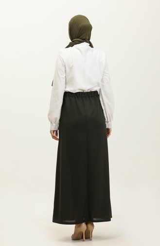 Feride Buttoned Women`s Skirt 4202-04 Khaki 4202-04