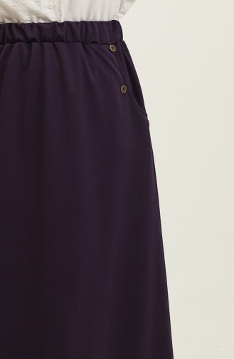 Feride Buttoned Women`s Skirt 4202-05 Plum 4202-05