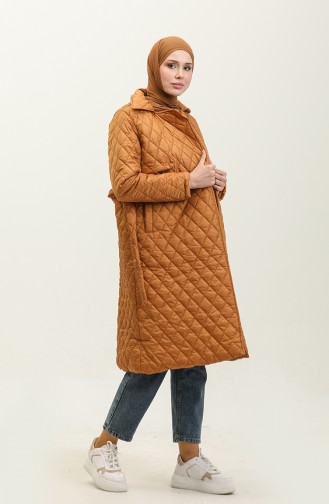 Belted Quilted Cape Brown K309 817