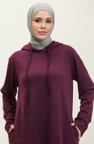 Robe Sport A Capuche Deux Fils 0190-15 Pourpre 0190-15