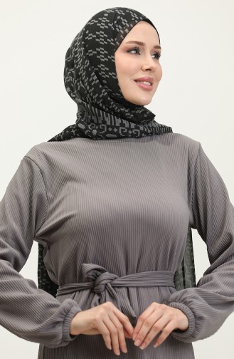 Robe Froncée Jupe Belgüzar NZR003A-11 Gris 003A-11