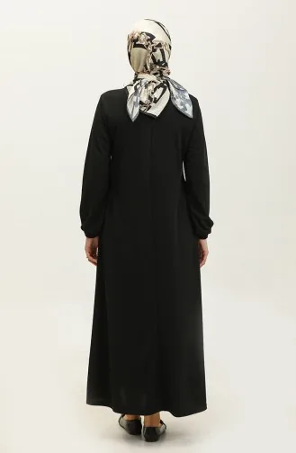 Elastic Sleeve Dress 0650-01 Black 0650-01