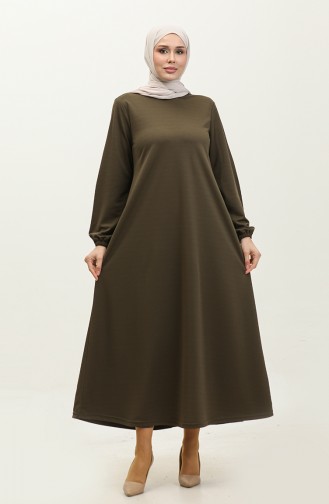 Khaki İslamitische Jurk 0650-02