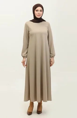 Elastic Sleeve Dress 0650-04 Mink 0650-04