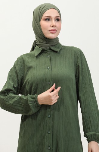 Jale Large Size Women`s Tunic 2035-03 Green 2035-03