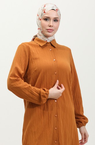 Jale Large Size Women`s Tunic 2035-07 Mustard 2035-07