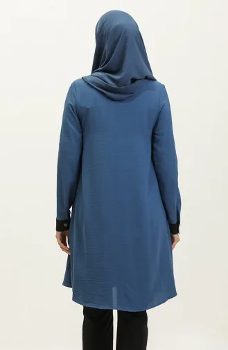 Steindetaillierte Tunika Blau T1623 807
