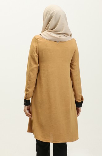 Stone Detailed Tunic Mustard T1623 809