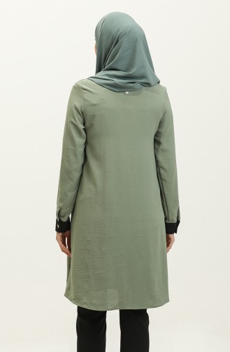 Stone Detailed Tunic Green T1623 810