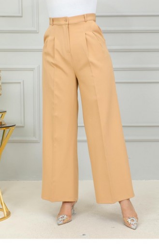 6156Nrs Pantalon Palazzo Camel 14875