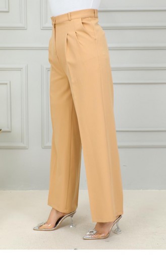 6156Nrs Pantalon Palazzo Camel 14875