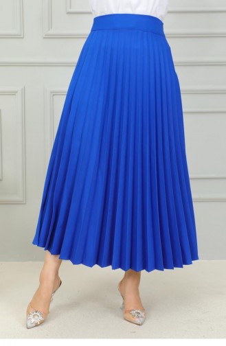 5054Nrs Pleated Skirt Saks Blue 15051