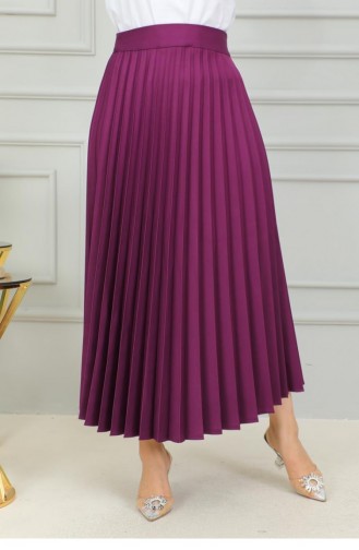 5054Nrs Pleated Skirt Plum 15112