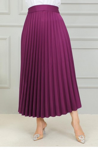 5054Nrs Pleated Skirt Plum 15112