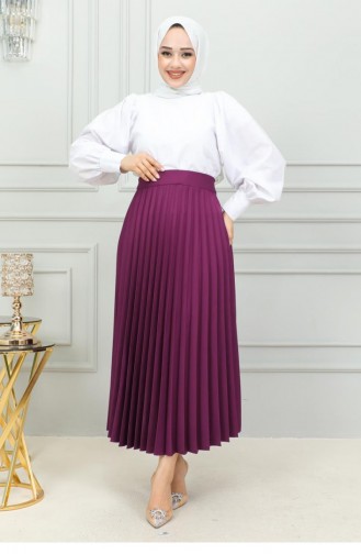 5054Nrs Pleated Skirt Plum 15112