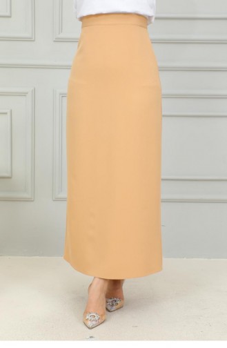 5051Nrs Pencil Skirt Camel 15258