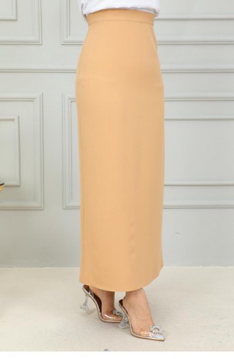 5051Nrs Pencil Skirt Camel 15258