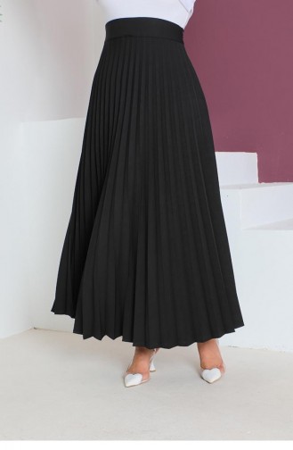 5054Nrs Pleated Skirt Black 9245