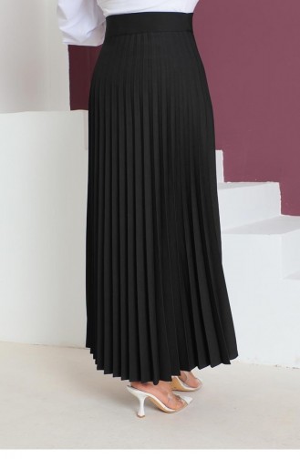 5054Nrs Pleated Skirt Black 9245