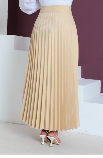 5054Nrs Pleated Skirt Camel 9248