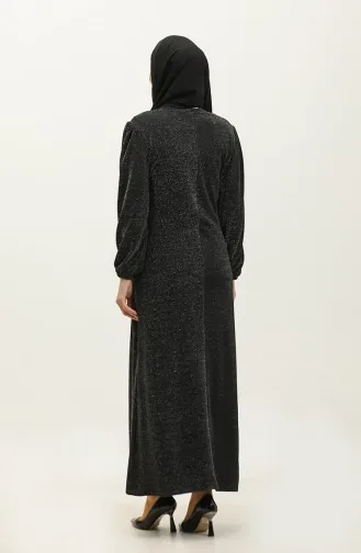 Alime Silbriges Abendkleid 0337-01 Schwarz 0337-01