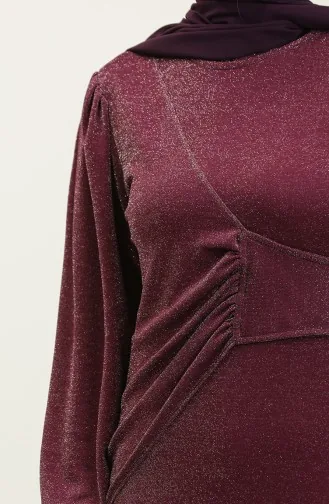فستان سهرة لامع 0337-03 بنفسجي  0337-03