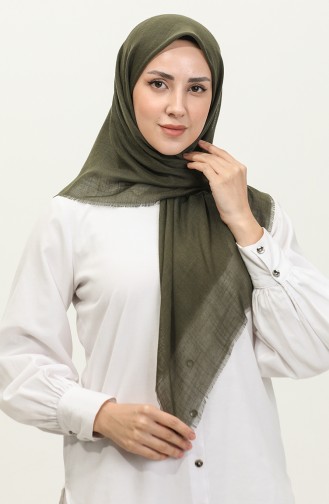 Schlichter Geflammter Schal 90155-34 Dunkelkhaki 90155-34