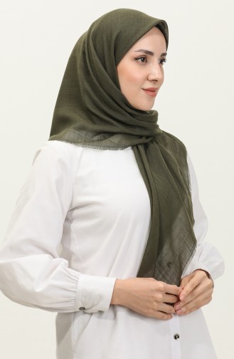 Schlichter Geflammter Schal 90155-34 Dunkelkhaki 90155-34