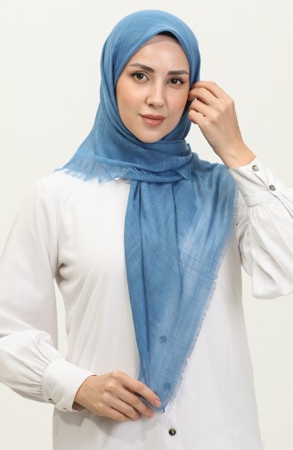 Plain Flare Scarf 90155-35 Petrol Blue 90155-35