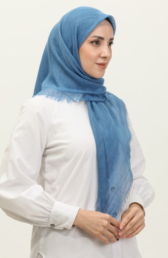 Plain Flare Scarf 90155-35 Petrol Blue 90155-35