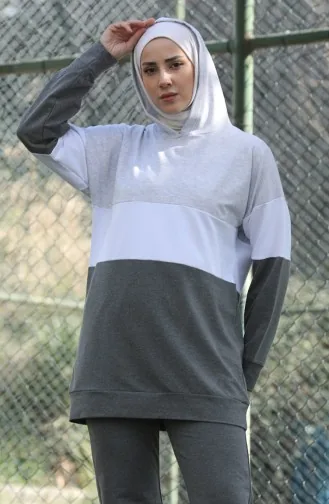 Two Piece Tracksuit Set 24001-01 Gray Anthracite 24001-01