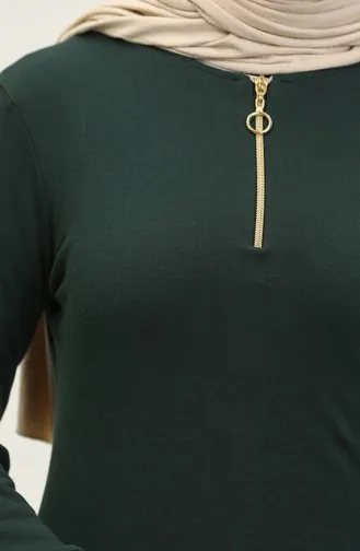 Jurk Met Ritssluiting 2144-07 Smaragdgroen 2144-07