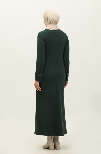 Zippered Dress 2144-07 Emerald Green 2144-07