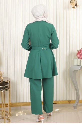 Pleated Double Suit Emerald 17901 15103