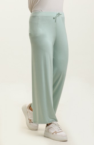 Flowy waist Elastic Seasonal Trousers 8702-01 Mint Green 8702-01