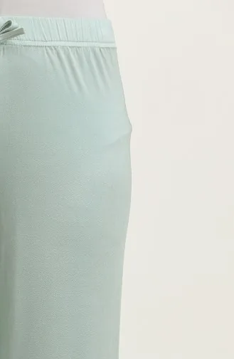 بنطلون موسمي مطاط الخصر 8702-01 أخضر مينت 8702-01