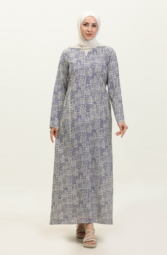 Şile Cloth Dress 0235-02 Cream Blue 0235-02